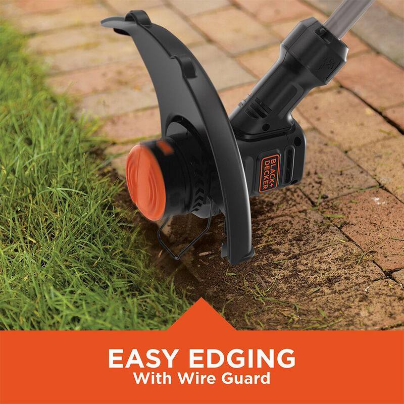 BLACK+DECKER 4 Amp 13 in. Electric String Trimmer and 7 AMP 180 MPH 220 CFM Corded Electric Handheld Leaf Blower - BEST935WLB700