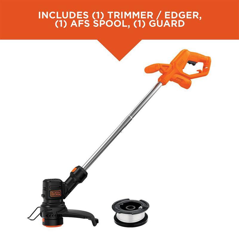 BLACK+DECKER 4 Amp 13 in. Electric String Trimmer and 7 AMP 180 MPH 220 CFM Corded Electric Handheld Leaf Blower - BEST935WLB700