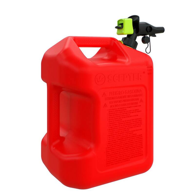 Scepter 5 Gal. Smart Control Gas Can with Rear Handle, Red Fuel Container - FSCG571