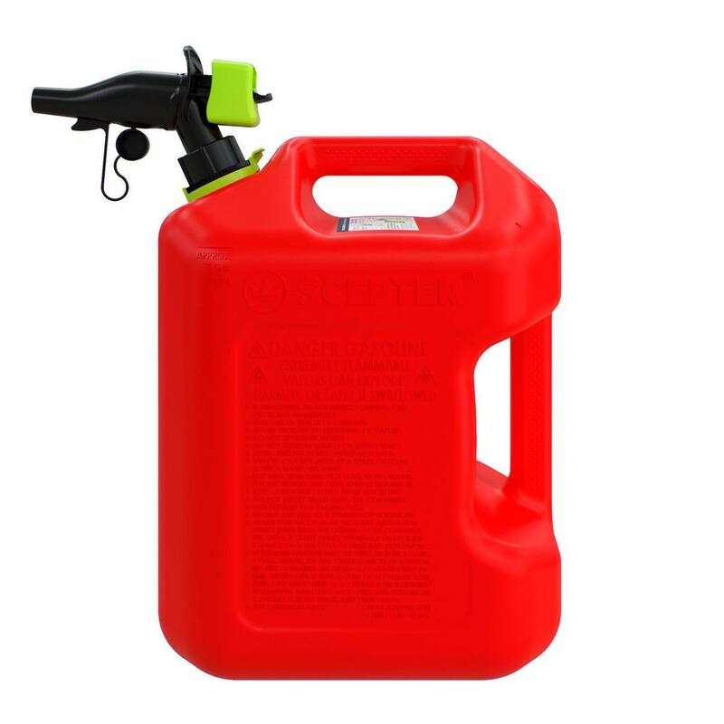 Scepter 5 Gal. Smart Control Gas Can with Rear Handle, Red Fuel Container - FSCG571