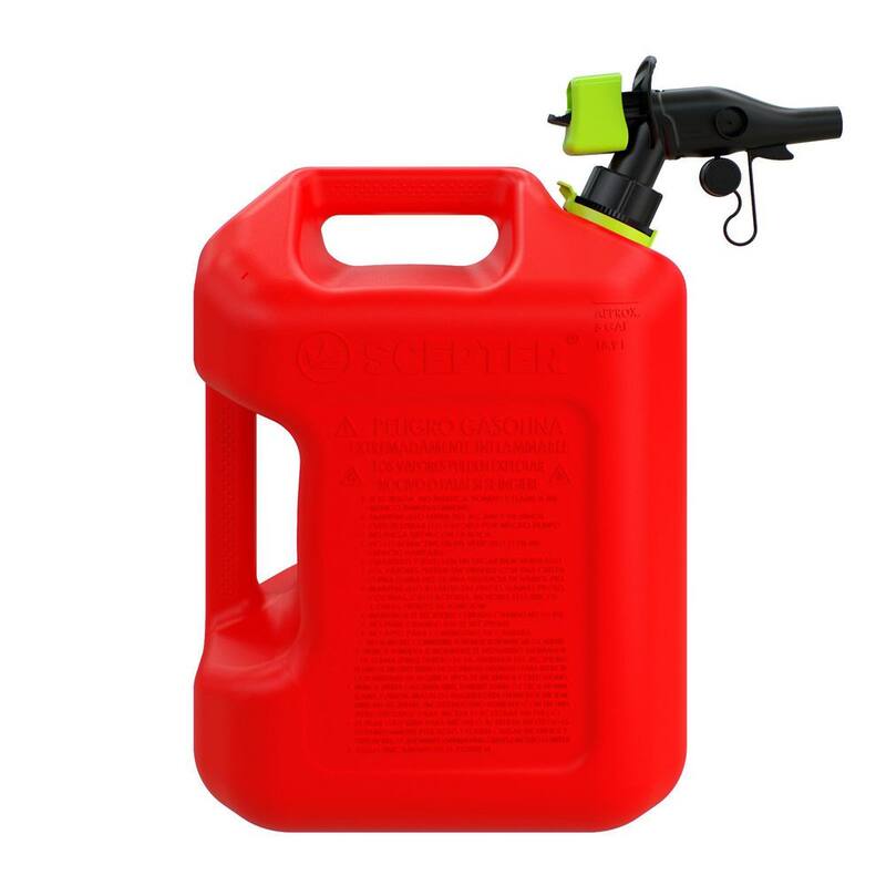 Scepter 5 Gal. Smart Control Gas Can with Rear Handle, Red Fuel Container - FSCG571