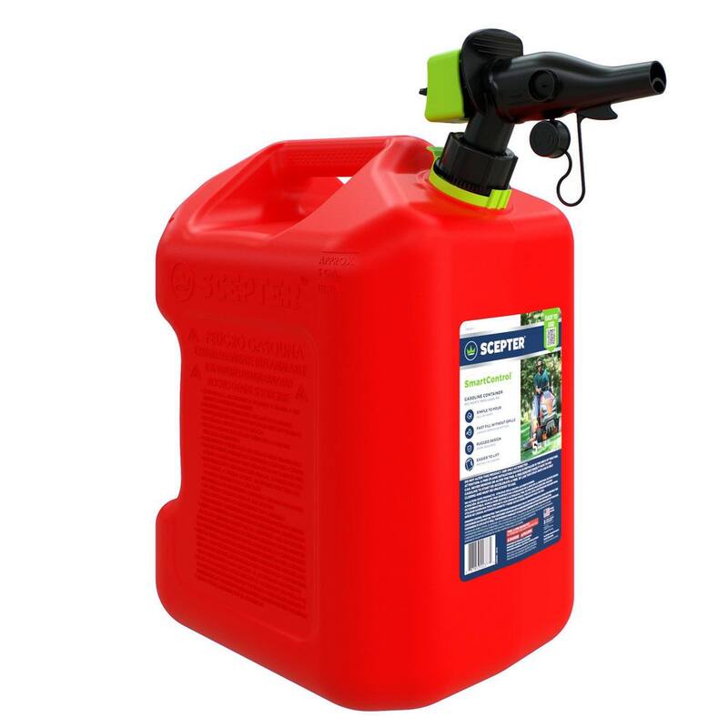 Scepter 5 Gal. Smart Control Gas Can with Rear Handle, Red Fuel Container - FSCG571
