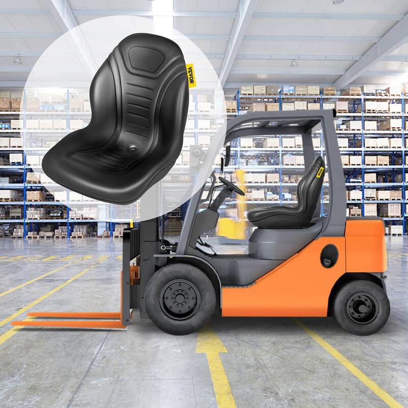 VEVOR 18.8 x 23.1 x 20.6 in. Universal Tractor Seat Replacement with Central Drain Hole Compact High Back Mower Seat, Black - MZYHS2QISSGOKYL39V0