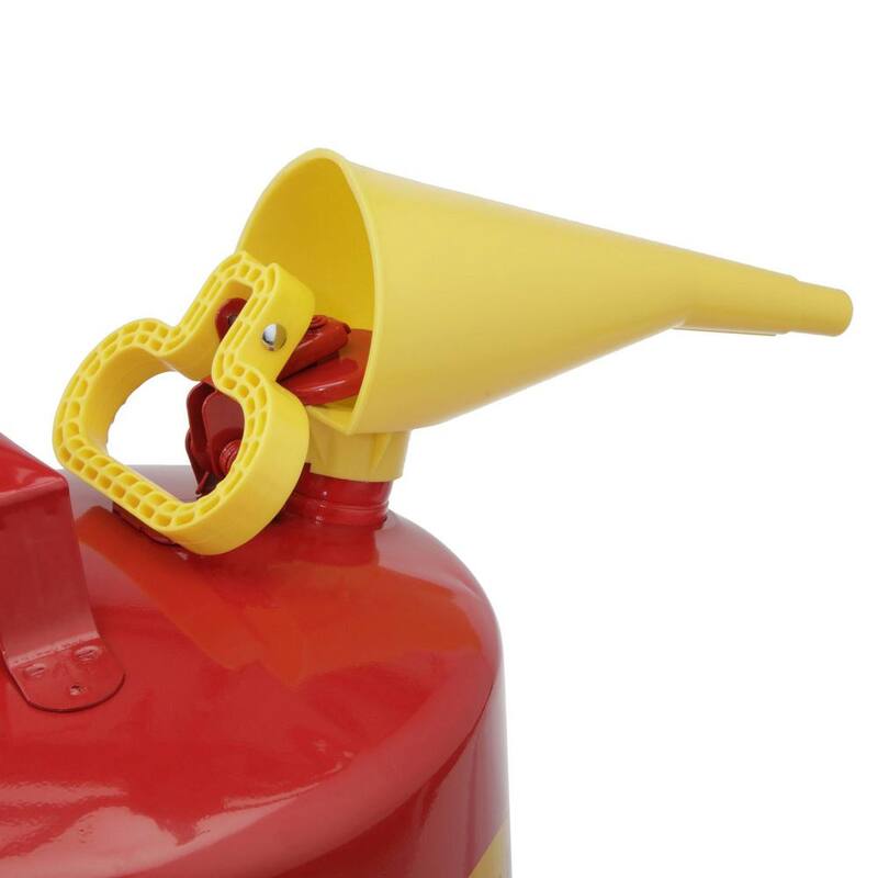Unbranded 5 Gal. Capacity Red Galvanized Steel Type I Gasoline Safety Can with Funnel - UI50FS
