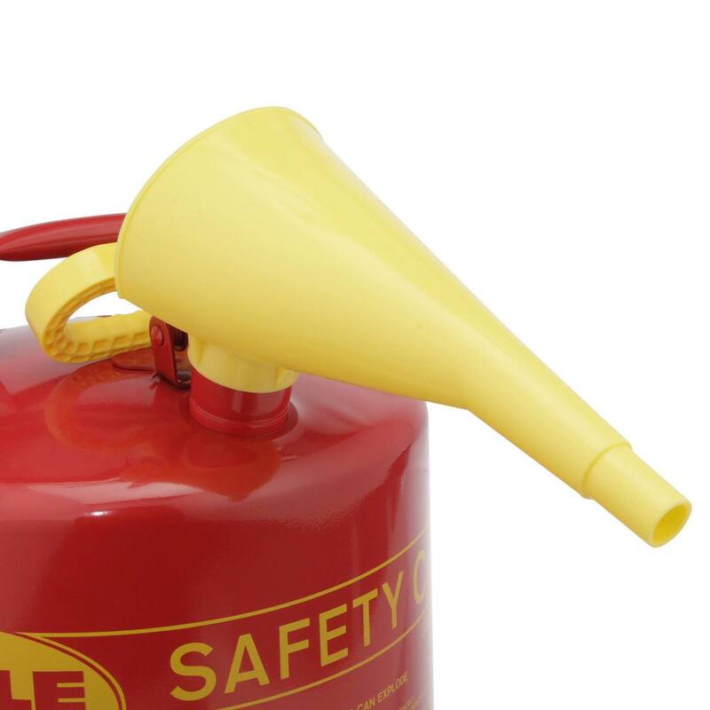 Unbranded 5 Gal. Capacity Red Galvanized Steel Type I Gasoline Safety Can with Funnel - UI50FS