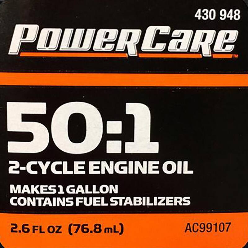 Powercare 2.6 oz. 2-Cycle Synthetic Blend Oil - AC99107