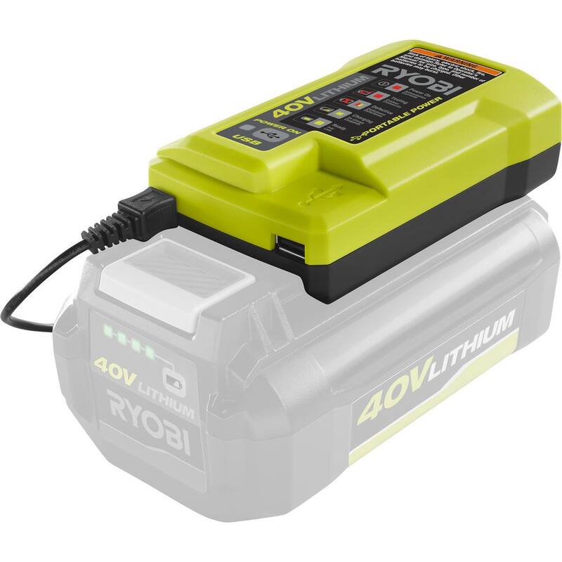RYOBI 40V Lithium-Ion Charger with USB Port - OP403A