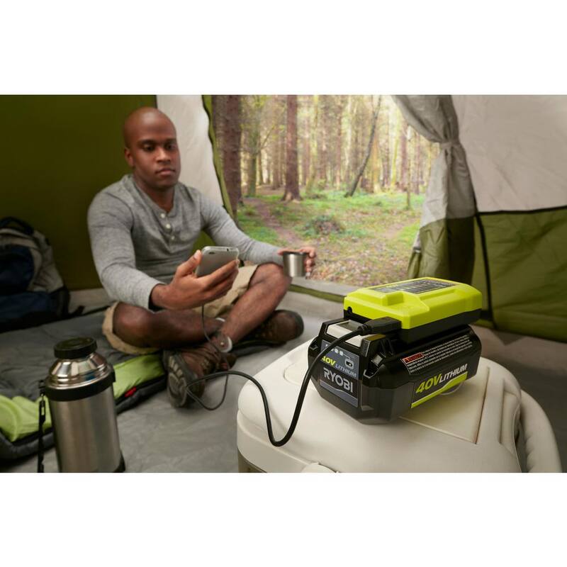 RYOBI 40V Lithium-Ion Charger with USB Port - OP403A
