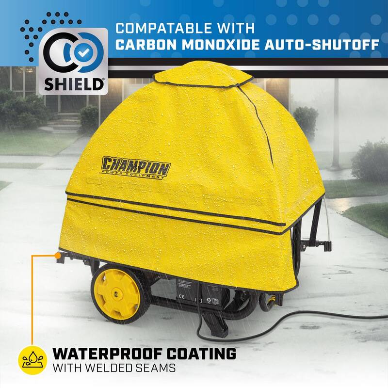 Champion Power Equipment Storm Shield Severe Weather Portable Generator Cover by GenTent for 4000 to 12,500-Starting Watts Generators - 100376