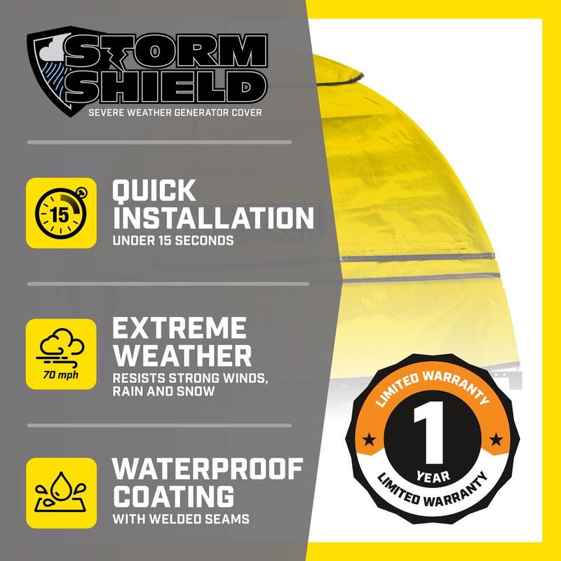 Champion Power Equipment Storm Shield Severe Weather Portable Generator Cover by GenTent for 4000 to 12,500-Starting Watts Generators - 100376