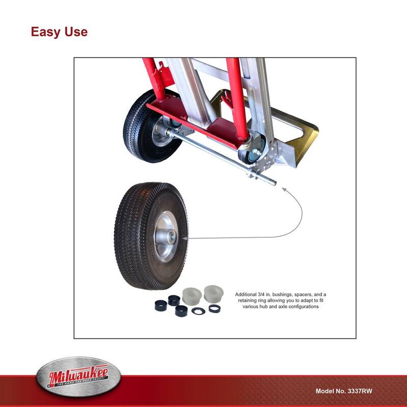 Milwaukee 10 in. Flat Free Wheel Part - 3337RW