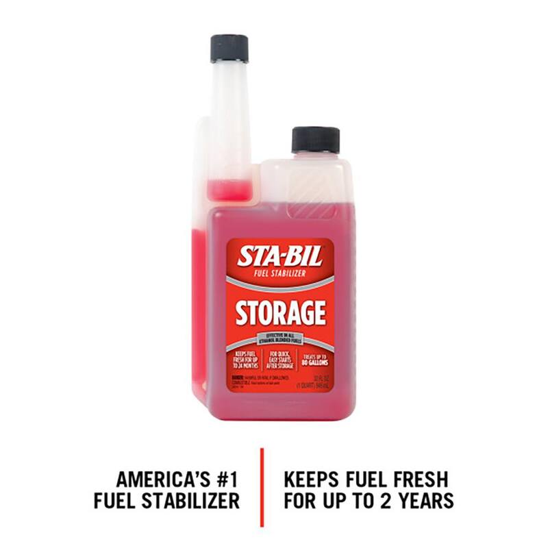 Sta-Bil Storage Fuel Stabilizer 32 oz. Treats 80 Gal. of Fuel - 22287