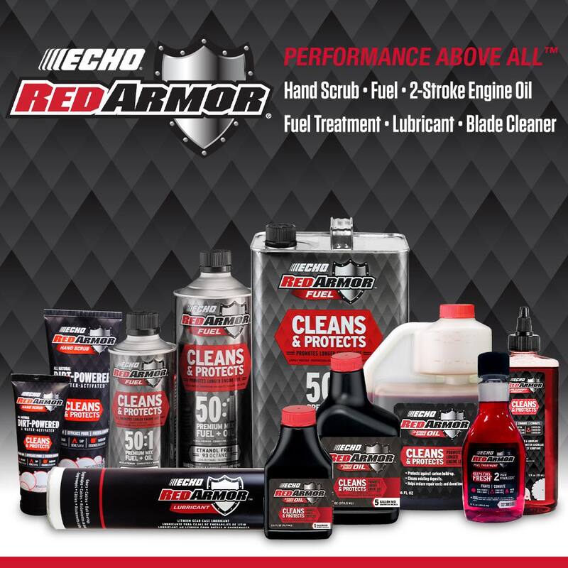 ECHO Red Armor 110 oz. 50:1 Pre-Mixed Ethanol Free 93 Octane Gasoline Fuel for 2-Stroke 2-Cycle Outdoor Power Equipment - 7450010