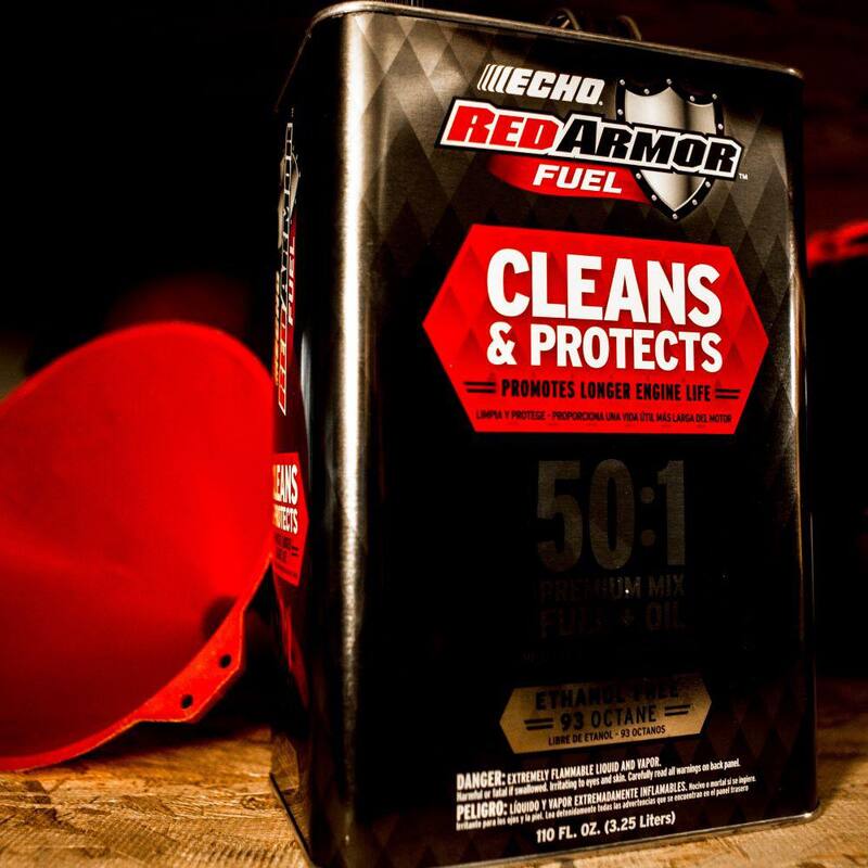 ECHO Red Armor 110 oz. 50:1 Pre-Mixed Ethanol Free 93 Octane Gasoline Fuel for 2-Stroke 2-Cycle Outdoor Power Equipment - 7450010