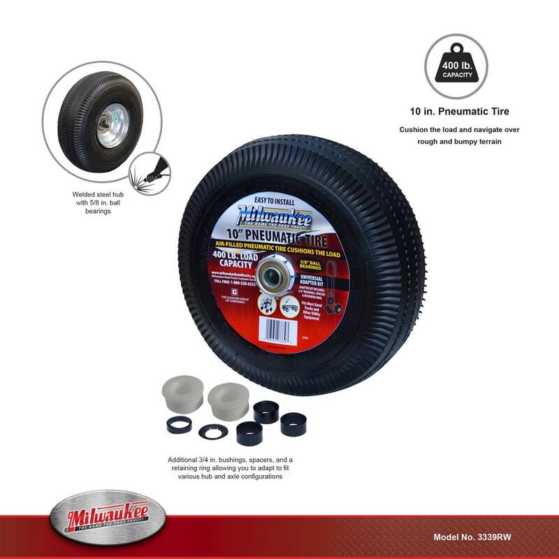 Milwaukee 10 in. Pneumatic Tire - 3339RW