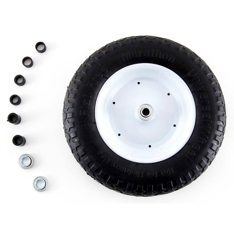 Marathon 14.5 in. Flat Free Universal Wheelbarrow Wheel - 00270