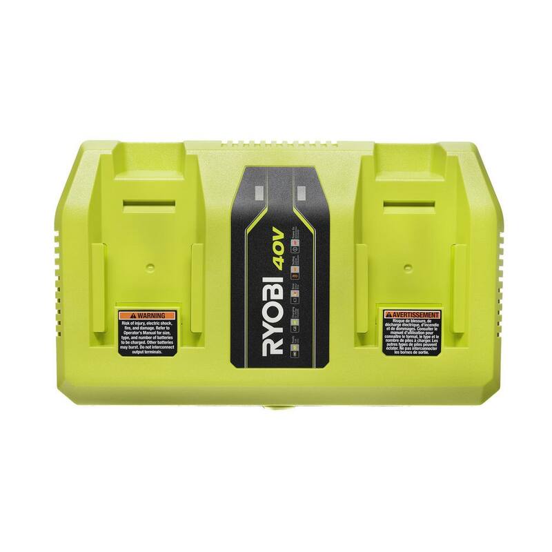 RYOBI 40-Volt Lithium Ion Dual Port Rapid Charger - OP409A