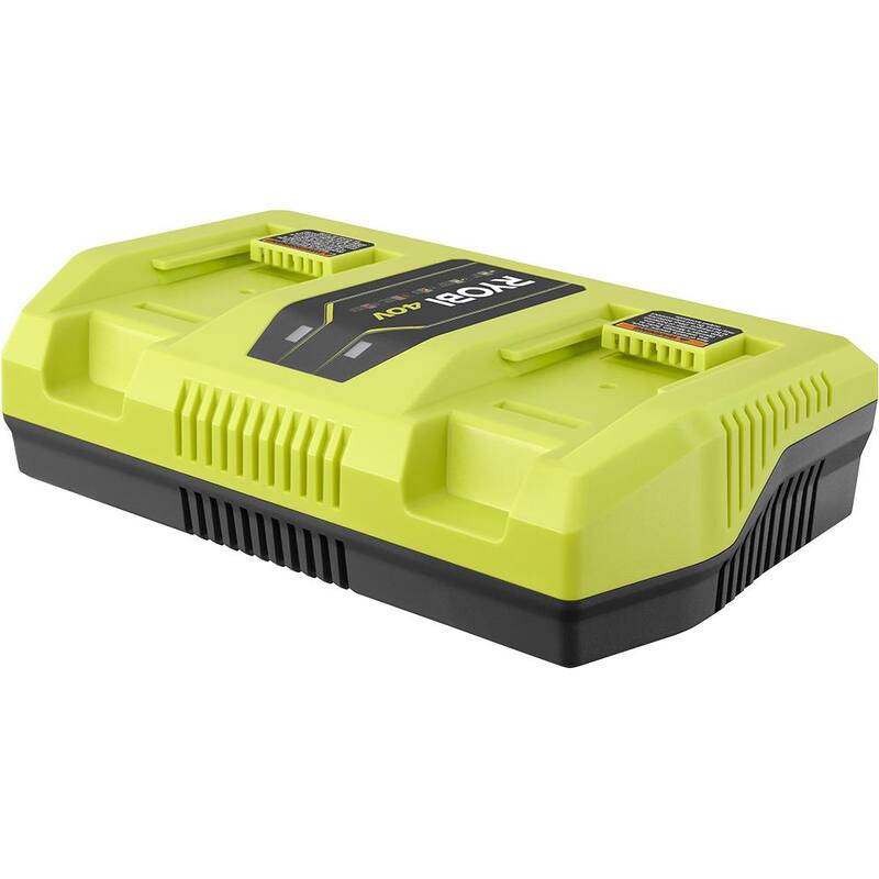 RYOBI 40-Volt Lithium Ion Dual Port Rapid Charger - OP409A