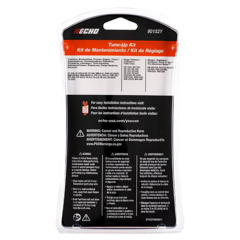 ECHO YOUCAN Tune-Up Maintenance Kit with Air Filter, Fuel Filter, and Spark Plug for Select ECHO Gas Outdoor Power Tools - 90152Y