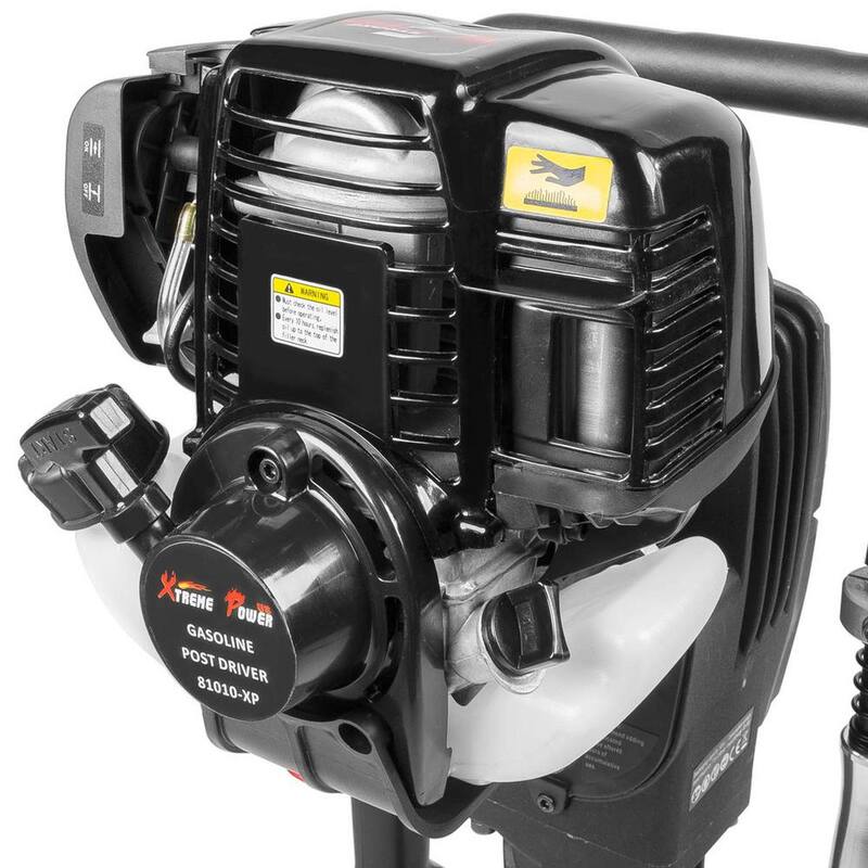 XtremepowerUS 38 cc 4-Stroke Gas-Powered T-Post Pile Driver with Toolkit and Storage Case - 81011-XPH1