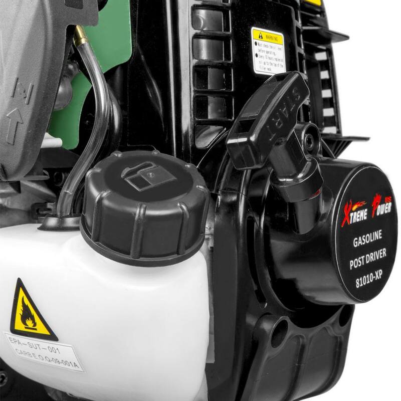 XtremepowerUS 38 cc 4-Stroke Gas-Powered T-Post Pile Driver with Toolkit and Storage Case - 81011-XPH1