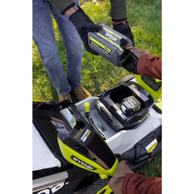 RYOBI 40V Lithium-Ion 6.0 Ah Battery and Rapid Charger Starter Kit - OP4060506