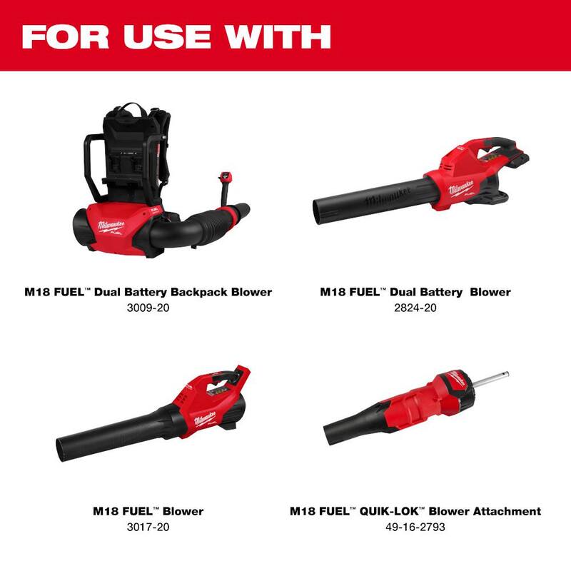 Milwaukee M18 Blower Tapered and Flat Nozzle Attachment Kit - 49-16-2797