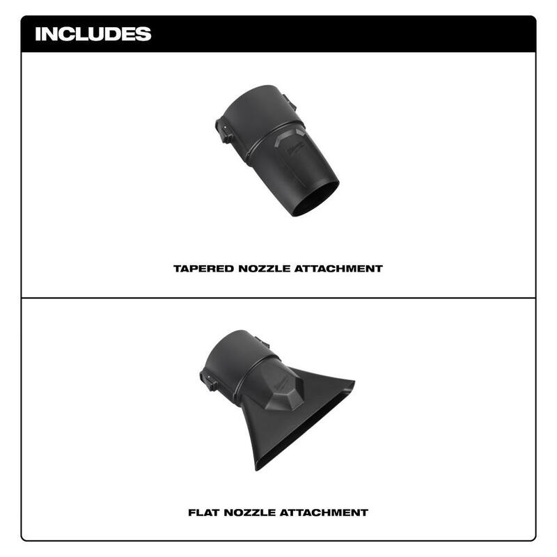 Milwaukee M18 Blower Tapered and Flat Nozzle Attachment Kit - 49-16-2797
