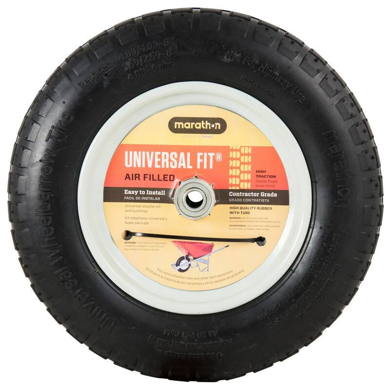 Marathon 14.5 in. Pneumatic Universal Wheelbarrow Wheels - 20260