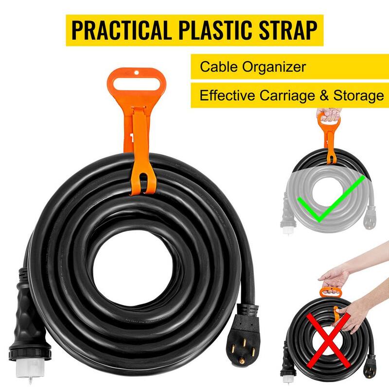 VEVOR Generator Power Cord 75 ft. 50 Amp 250-Volt Generator Extension Cord STW with Twist Lock Connectors N14-50P Outlet - FDJYCX75FTX50ACZ1V1