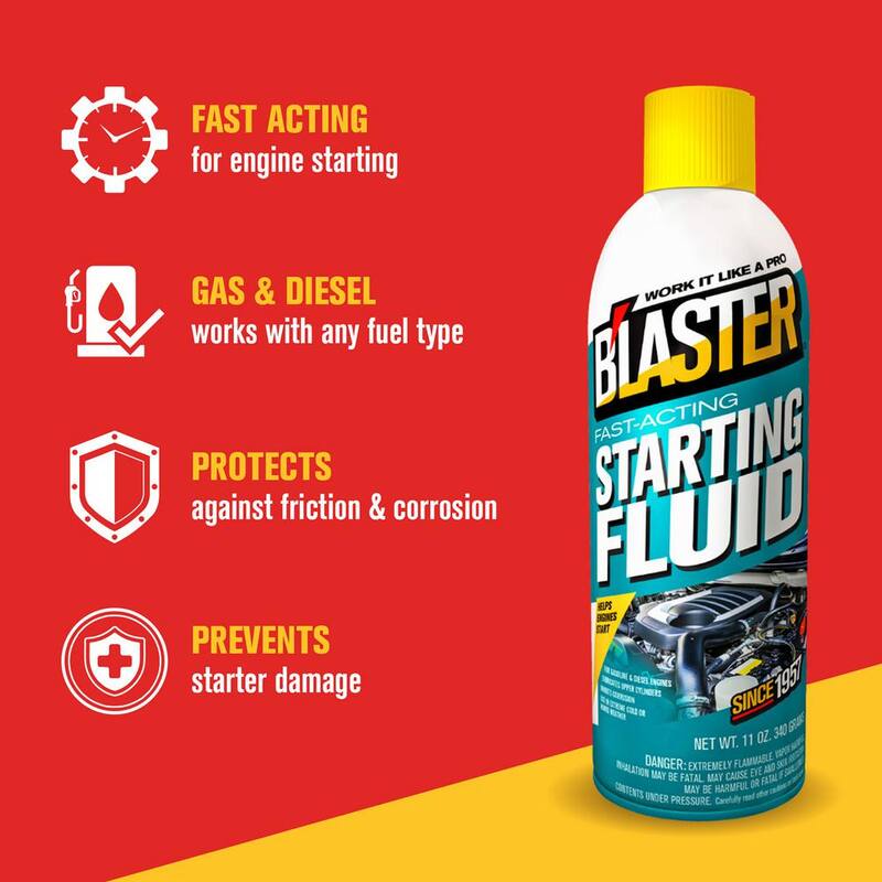 Blaster 11 oz. Fast-Acting Engine Starting Fluid Spray - 16-SF