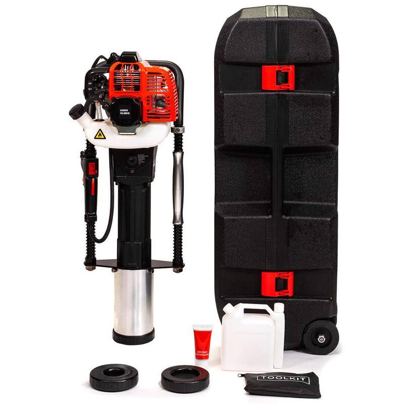 XtremepowerUS 52cc Gas-Powered 2-Stroke T-Post Fence Post Driver with Toolkit and Storage Case, EPA Certified - 81010-XPH