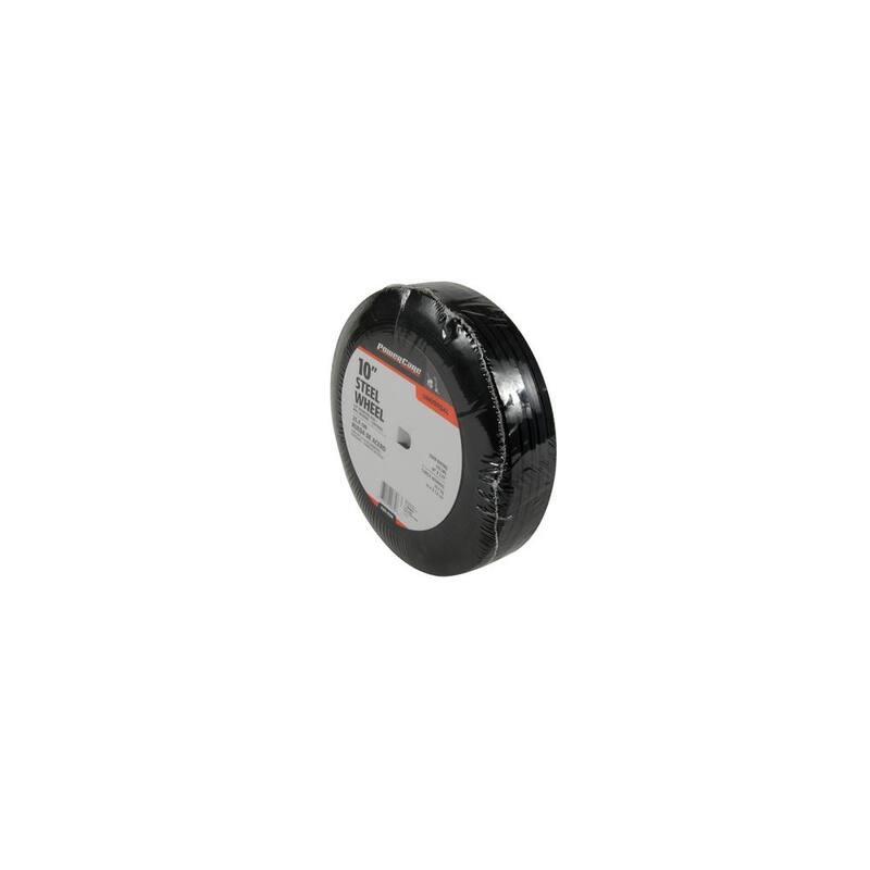 Powercare 10 in. x 2.75 in. Flat Free Universal Hand Truck Wheel with 5/8 in. Ball Bering and Ribbed Tread - H-10275-B