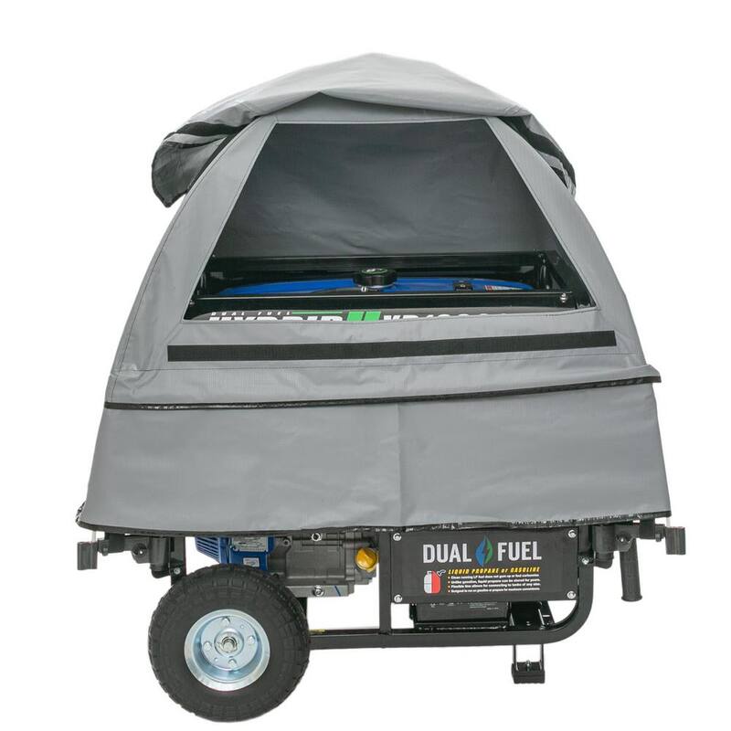 GenTent Generator Running Cover - Universal Kit (Standard, Grey) - for Open Frame Portable Generators - GTOPFUASGR