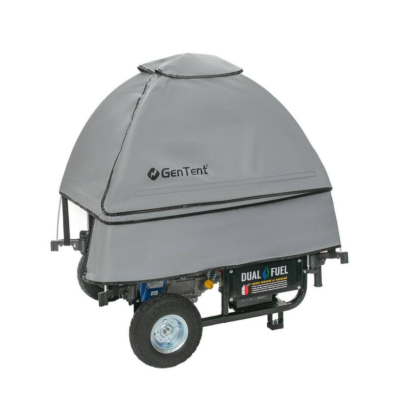 GenTent Generator Running Cover - Universal Kit (Standard, Grey) - for Open Frame Portable Generators - GTOPFUASGR