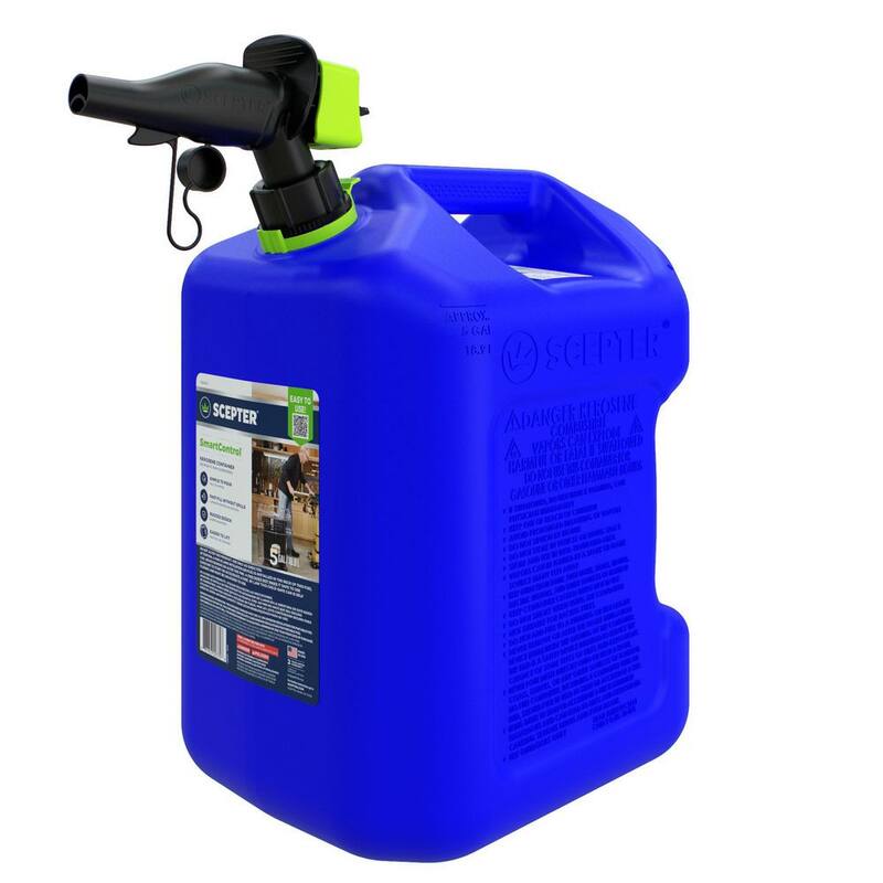 Scepter 5 Gal. SmartControl Kerosene Can with Rear Handle Blue Fuel Container - FSCK571