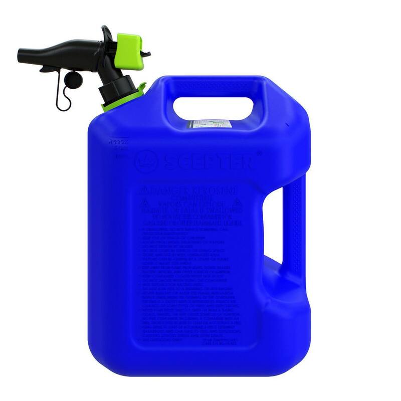 Scepter 5 Gal. SmartControl Kerosene Can with Rear Handle Blue Fuel Container - FSCK571