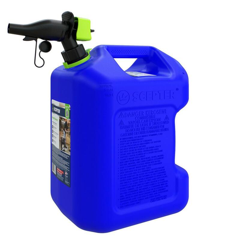 Scepter 5 Gal. SmartControl Kerosene Can with Rear Handle Blue Fuel Container - FSCK571