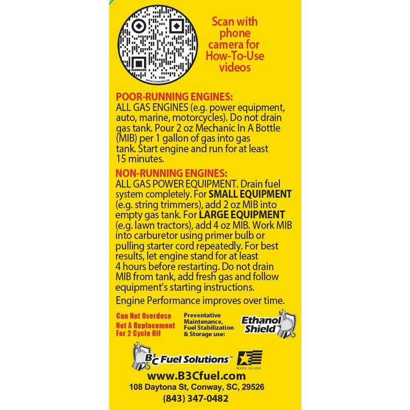Mechanic in a Bottle 4 oz. in A Bottle Synthetic Fuel Additive - 2-004-1