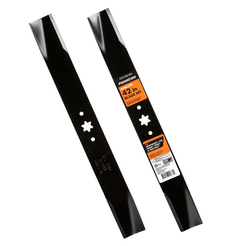 Powercare 2 Blade Set for 42" cut Cub Cadet, Troy-Bilt, Craftsman, Replaces OEM numbers 742-04308, 942-04312, 119-8456 - PCR1556