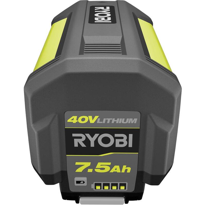 RYOBI 40-Volt Lithium-Ion High Capacity 7.5 Ah Battery and Rapid Charger - OP40753-06