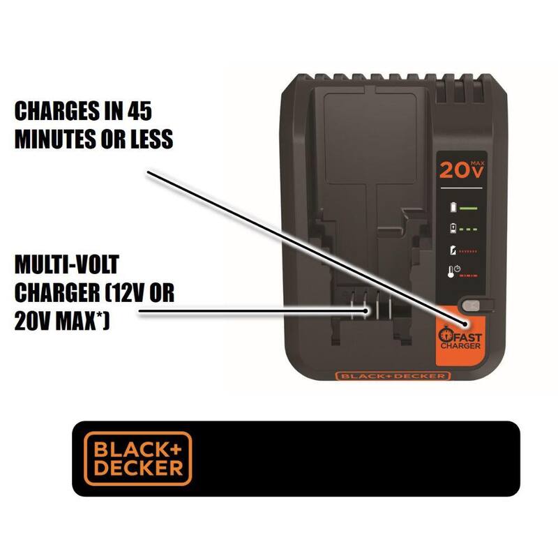 BLACK+DECKER 20V Lithium-Ion Battery Charger - BDCAC202B