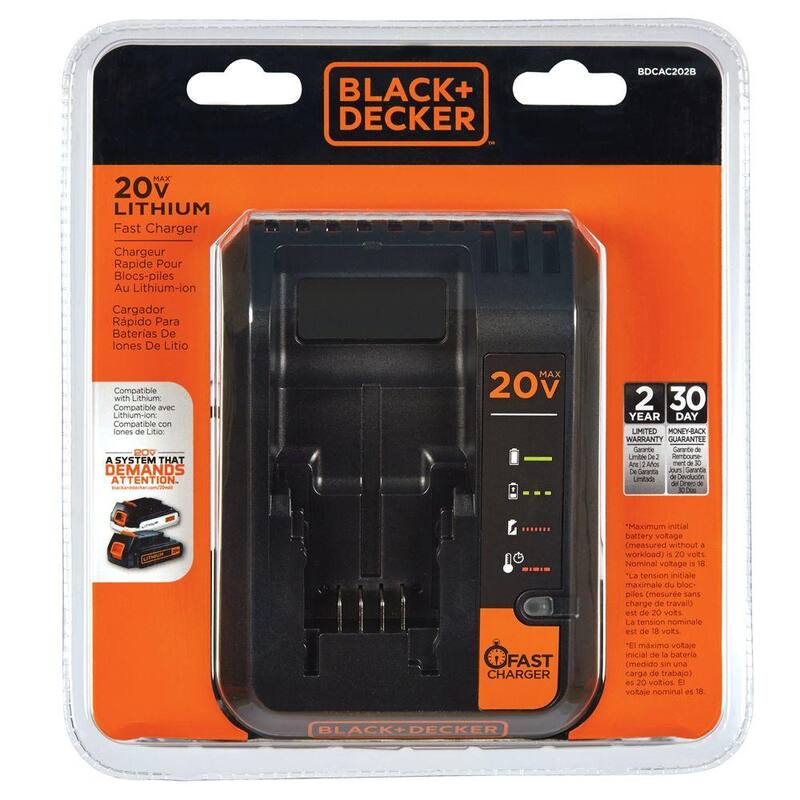 BLACK+DECKER 20V Lithium-Ion Battery Charger - BDCAC202B