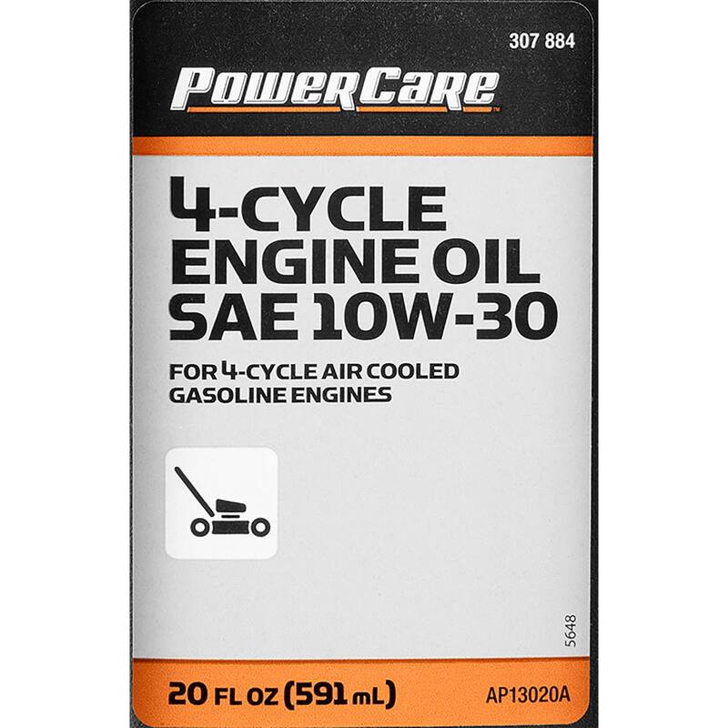 Powercare Premium-Grade 20 oz. 10W-30 Lawn Mower Oil - H-OL-420-MG
