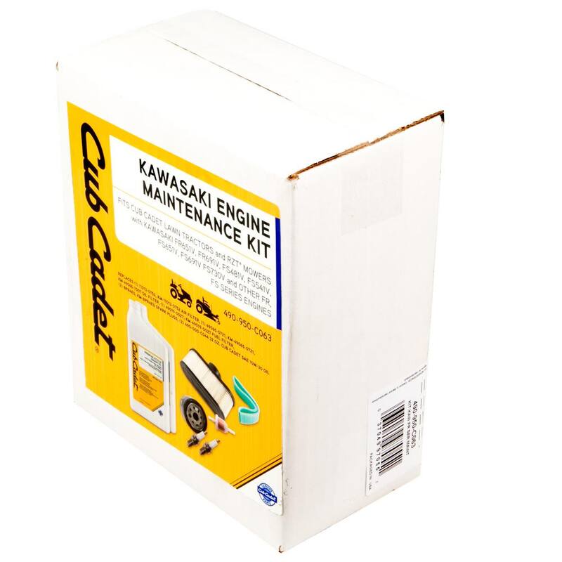 Cub Cadet Maintenance Kit for Lawn Tractors and RZT Mowers with Kawasaki FR and FS Series Engines - 490-950-C063