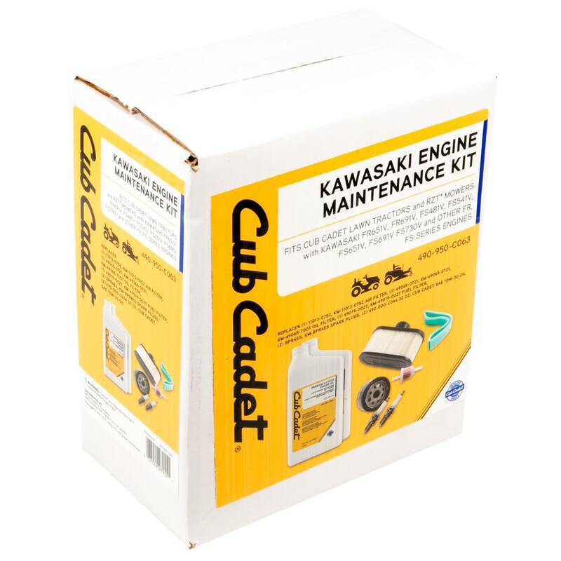 Cub Cadet Maintenance Kit for Lawn Tractors and RZT Mowers with Kawasaki FR and FS Series Engines - 490-950-C063