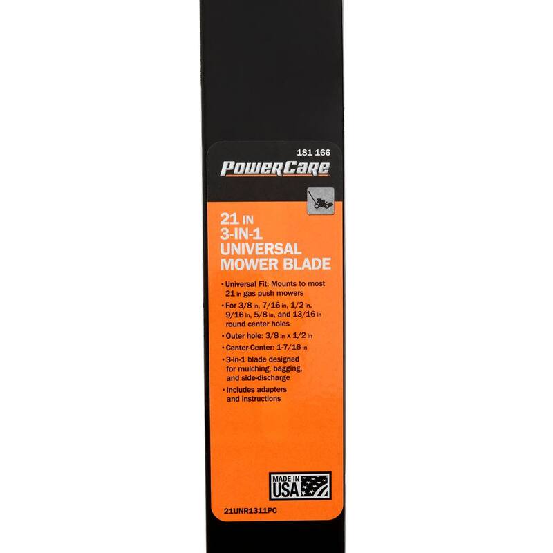 Powercare Universal 3-in-1 Replacement Blade for 21 in. Deck- Fits Most Mower Brands (21UNR1311PC) - 21UNR1311PC
