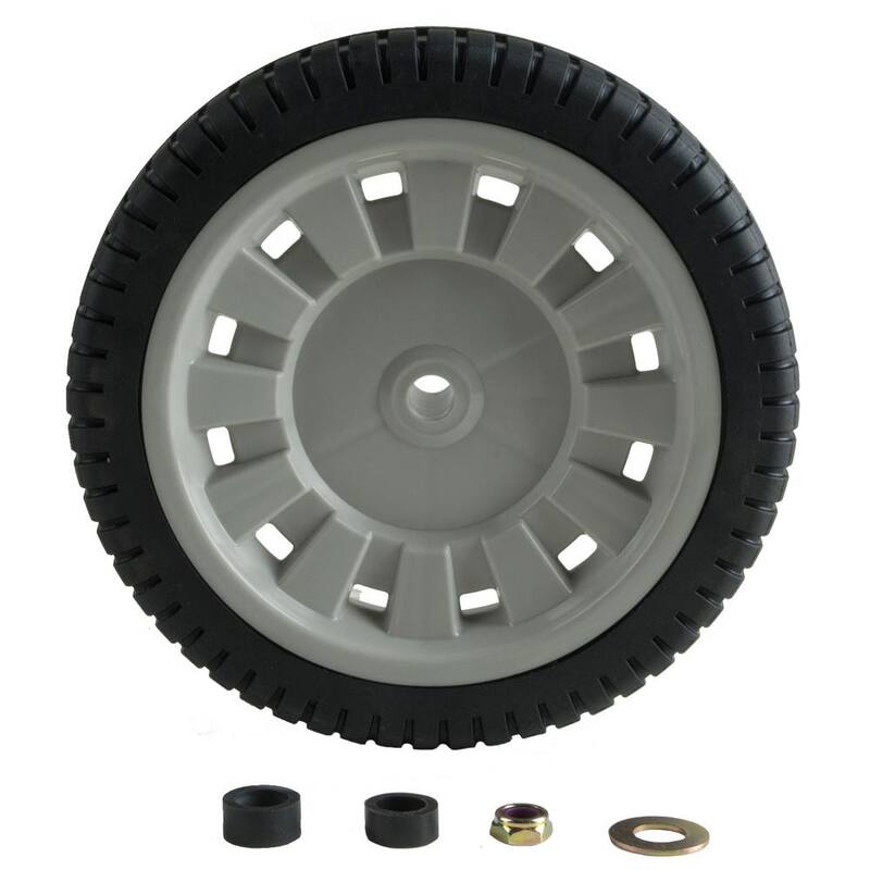 Powercare 8 in. x 1.75 in. Universal Plastic Wheel for Lawn Mowers - 490-322-H011