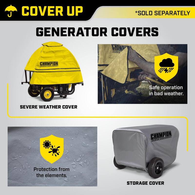 Champion Power Equipment Weather-Resistant Storage Cover for 2800-4750-Watt Portable Generators - C90011