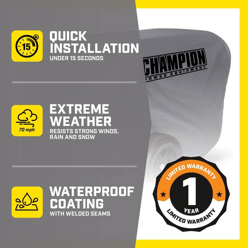 Champion Power Equipment Weather-Resistant Storage Cover for 2800-4750-Watt Portable Generators - C90011